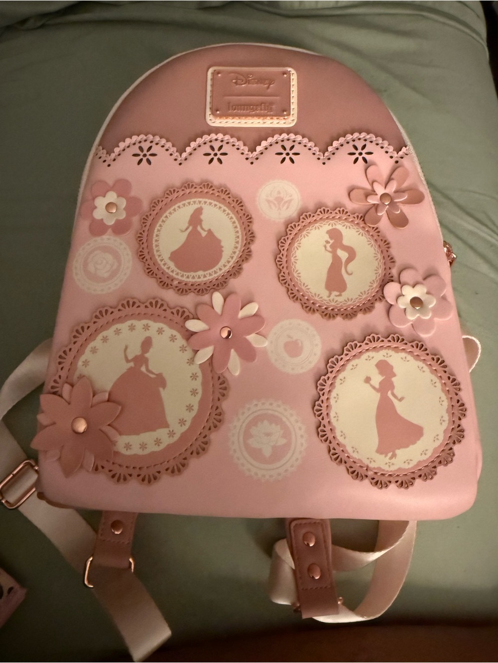 Loungefly Pink Disney Princess Floral Mini Backpack
